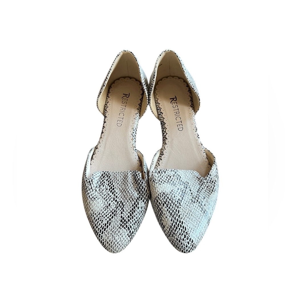 Restricted Snakeskin Flats
